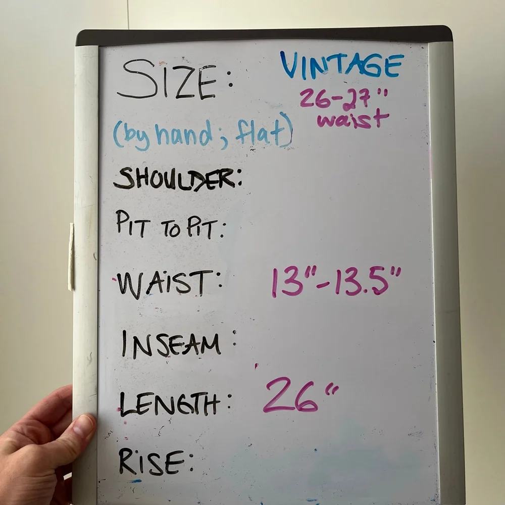 Vintage 70s A-Line Denim Midi Skirt Utility Pockets, Adjustable Waist 26-27” (S) - Picture 10 of 10